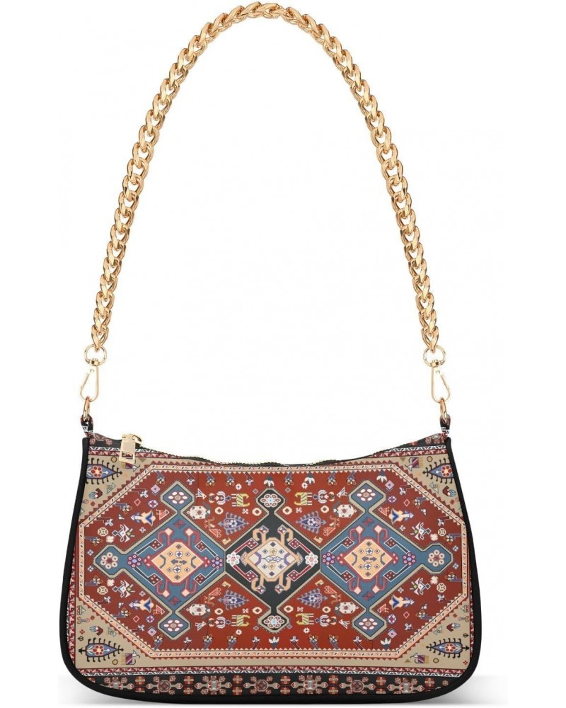 Shoulder Bag Persian Carpet Blue Red Women Clutch Handbag Shoulder Purch Boho Bag Date Chain Bag Tote Bag Spring Holiday Birt...