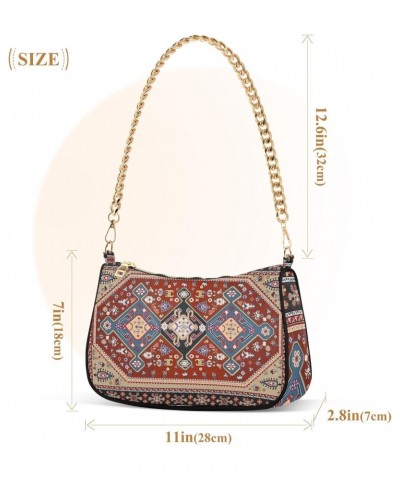 Shoulder Bag Persian Carpet Blue Red Women Clutch Handbag Shoulder Purch Boho Bag Date Chain Bag Tote Bag Spring Holiday Birt...