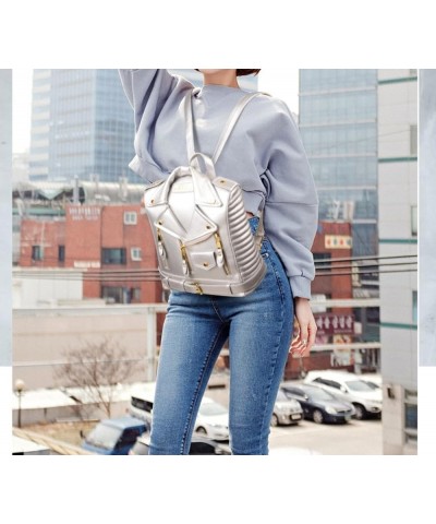 Cute Fashion Backpack Purse，PU Leather Anti-Theft Casual Shoulder Bag for Women (pink) Silver $14.85 Backpacks