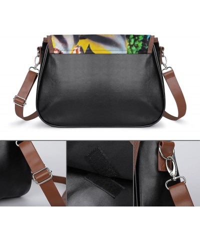 Leather Hobo Bags Women's Crossbody Shoulder Bag Classic City Top Handle Satchels Unicorn Colorful Color5 $20.50 Hobo Bags