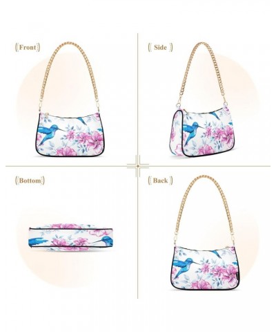 Tacos Restaurant Food Pattern Purses for Women Hobo Tote Bag Women Cute Handbags Printed Small Shoulder Bag Flowers Hummingbi...