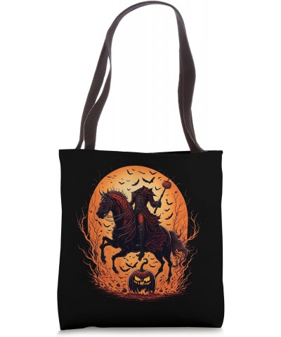 Halloween Scary Pumpkin Headless Horseman Tote Bag $11.21 Totes