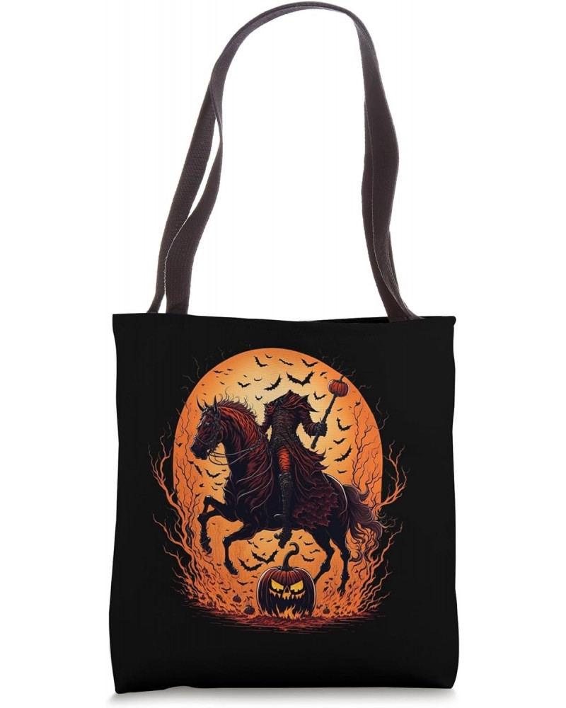 Halloween Scary Pumpkin Headless Horseman Tote Bag $11.21 Totes