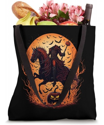 Halloween Scary Pumpkin Headless Horseman Tote Bag $11.21 Totes