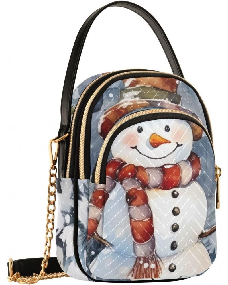 Snowman Small Crossbody Bags for Women Cell Phone Shoulder Purse Handbags Wallet 21215912 $13.16 Crossbody Bags