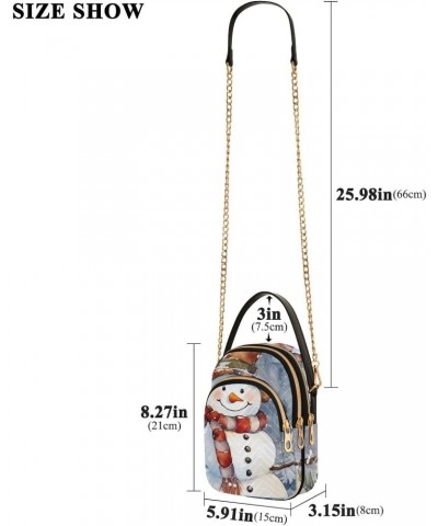 Snowman Small Crossbody Bags for Women Cell Phone Shoulder Purse Handbags Wallet 21215912 $13.16 Crossbody Bags