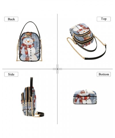 Snowman Small Crossbody Bags for Women Cell Phone Shoulder Purse Handbags Wallet 21215912 $13.16 Crossbody Bags