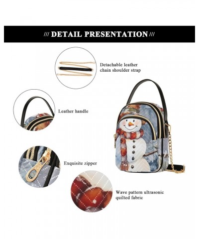 Snowman Small Crossbody Bags for Women Cell Phone Shoulder Purse Handbags Wallet 21215912 $13.16 Crossbody Bags