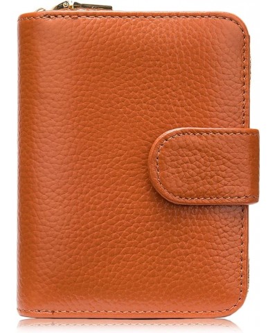 Women's Minimalist Small Genuine Leather Wallet RFID Blocking Accordion Credit Card Case Holder with 12 Card Slots, 3 Windows...