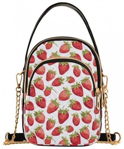 Strawberry White Small Crossbody Bags for Women Adjustable Strap Purses Travel Handbags 20853230 $14.81 Crossbody Bags