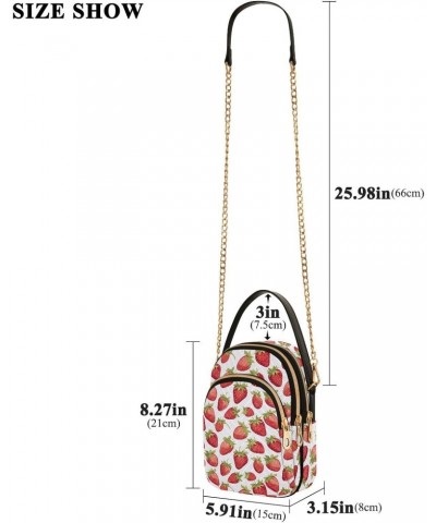 Strawberry White Small Crossbody Bags for Women Adjustable Strap Purses Travel Handbags 20853230 $14.81 Crossbody Bags