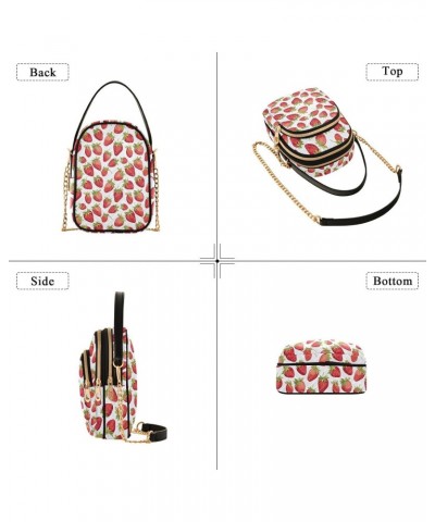 Strawberry White Small Crossbody Bags for Women Adjustable Strap Purses Travel Handbags 20853230 $14.81 Crossbody Bags