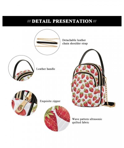 Strawberry White Small Crossbody Bags for Women Adjustable Strap Purses Travel Handbags 20853230 $14.81 Crossbody Bags