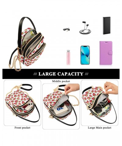 Strawberry White Small Crossbody Bags for Women Adjustable Strap Purses Travel Handbags 20853230 $14.81 Crossbody Bags