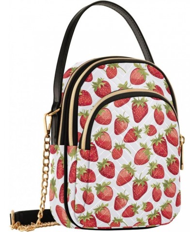 Strawberry White Small Crossbody Bags for Women Adjustable Strap Purses Travel Handbags 20853230 $14.81 Crossbody Bags