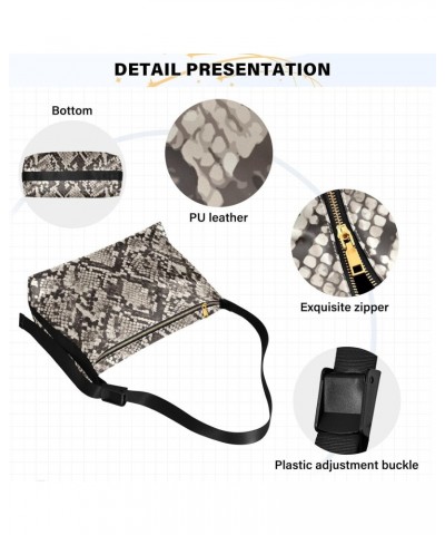 Snake Skin Print Womens Tote Bag Leather Shoulder Bag For Women Men Large Hobo Cross Body Bags Handbag $19.71 Totes