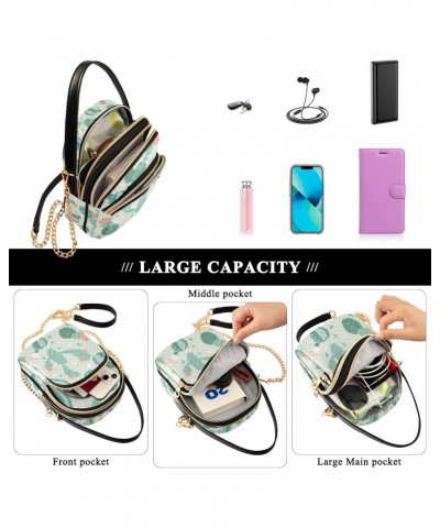 Crossbody Bag for Women, Cactuses and Flowers Phone Purse Detachable Chain Bag Shoulder Handbag Wallet $10.32 Crossbody Bags