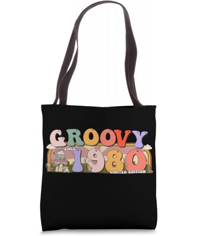 Groovy Since 1980 Retro Hippie 43rd Birthday Tote Bag $13.13 Totes