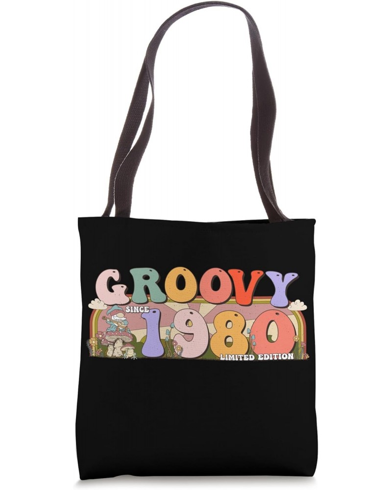 Groovy Since 1980 Retro Hippie 43rd Birthday Tote Bag $13.13 Totes