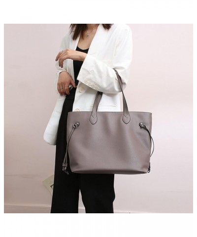 Simple Big Women Handbags PU Leather Shoulder Bag Ladies Underarm Bags Casual Large Capacity Tote Bags Black $33.08 Totes