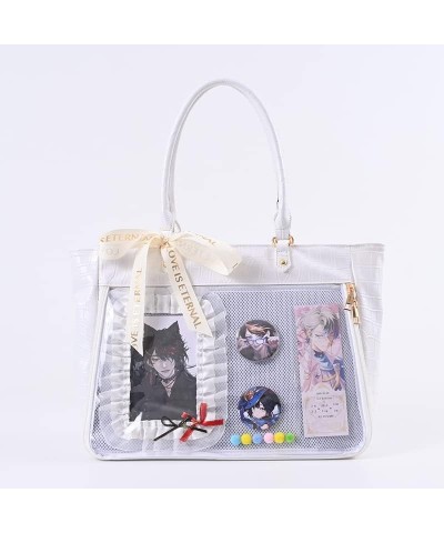 Ita Bag Backpack Shoulder Bag, Y2K JK Lolita Sling Purse Tote Bag Top Handle Daypack Itabag Grunge Harajuku Tote Bags White $...