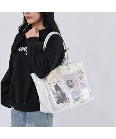 Ita Bag Backpack Shoulder Bag, Y2K JK Lolita Sling Purse Tote Bag Top Handle Daypack Itabag Grunge Harajuku Tote Bags White $...