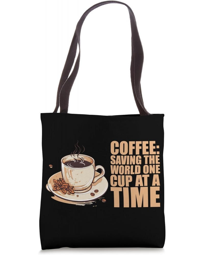 Coffee Cup Barista Coffein Morning Funny Sarcastic Coffee Tote Bag $13.14 Totes