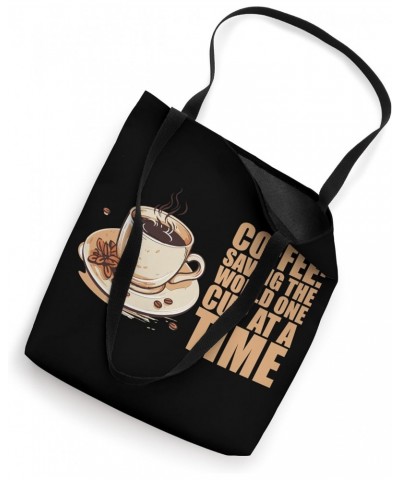 Coffee Cup Barista Coffein Morning Funny Sarcastic Coffee Tote Bag $13.14 Totes