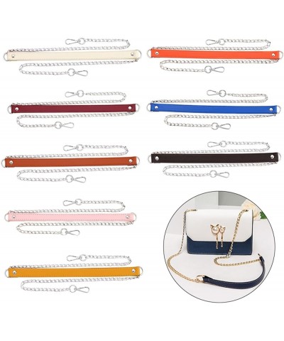 120cm PU Leather Bag Strap Handbag Metal Chain Shoulder Replacement Bag Chains Bag Handles (Color : Navy Blue, Size : 1SIZE) ...