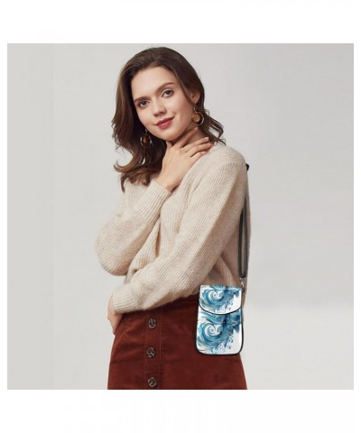 Crossbody Bags for Women,Crossbody Bag Men,Small Sling Bag,Blue Print Fish,Crossbody Purse $11.65 Crossbody Bags