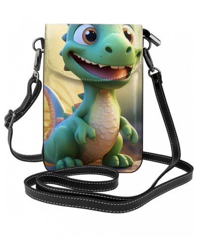 Women Small Cell Phone Purse Cute Dinosaur Pattern Soft, Durable and Waterproof PU Leather Convenient for Daily use and Trave...