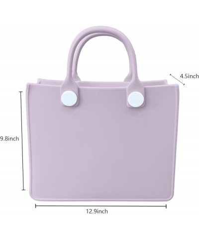 EVA New Women's Square Medium Handbag Easy to Carry Storage Waterproof Wear-resistant Lightweight Purple $27.00 Handbags