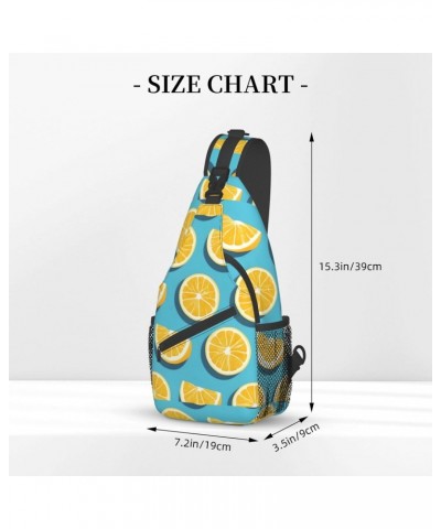 Lemon Wedges Bag Crossbody Travel Hiking Bags Mini Chest Backpack Casual Shoulder Daypack For Women Men Lightweight $20.44 Cr...