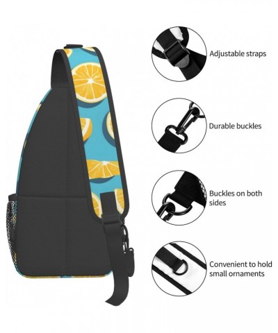 Lemon Wedges Bag Crossbody Travel Hiking Bags Mini Chest Backpack Casual Shoulder Daypack For Women Men Lightweight $20.44 Cr...