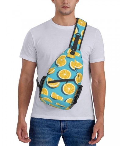 Lemon Wedges Bag Crossbody Travel Hiking Bags Mini Chest Backpack Casual Shoulder Daypack For Women Men Lightweight $20.44 Cr...