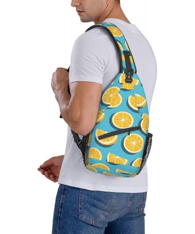 Lemon Wedges Bag Crossbody Travel Hiking Bags Mini Chest Backpack Casual Shoulder Daypack For Women Men Lightweight $20.44 Cr...