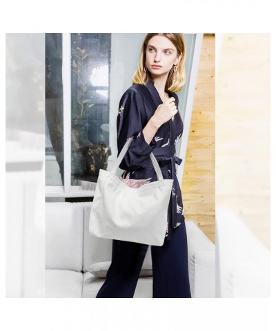 Large Shoulder Bags for Women Casual Tote Bag Soft Leather PU Shopping Bag Travel Handbag Work Bag Hobo Bags White $22.22 Totes