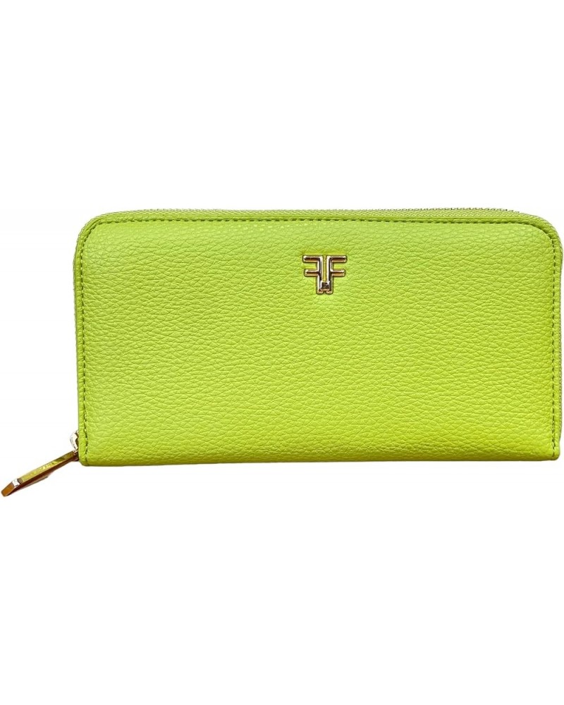 lucchi WALLET WOMAN WITH 4 COMPARTMENTS CLOSED by ZIP 6 Credit CARD B7004, Yellow Yellow $48.94 Wallets