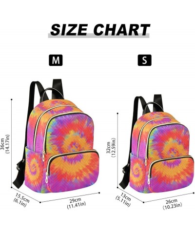 Small Backpack for Women Travel Bag Rainbow Tie Dye Daypack Purse Fashion Shoulder Bag Rucksack Small B668 $11.18 Backpacks