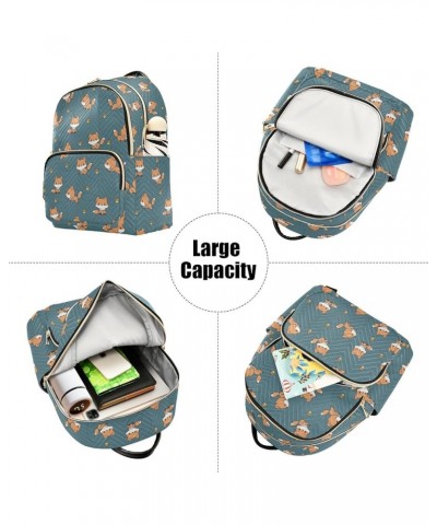 Playful Baby Foxes Backpack Purse for Women Lightweight Back Pack Casual Daypack Travel Shoulder Bag Bookbag - M Medium Multi...