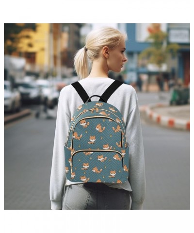 Playful Baby Foxes Backpack Purse for Women Lightweight Back Pack Casual Daypack Travel Shoulder Bag Bookbag - M Medium Multi...