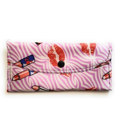 7" x 3.25" Colorful & Fun Girls Themed Fashion Flat Wallet Purple Lipstick Theme $6.73 Wallets