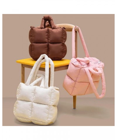 Stylish Quilted Tote Bag for Women, Puffer Tote Bag for Women, Large Puffer Tote Bag, Handbags for women Off-white $16.57 Totes