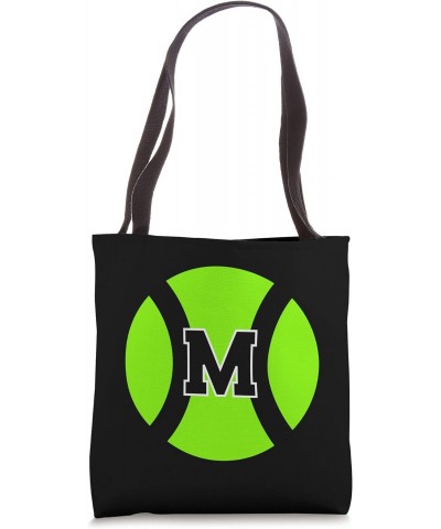 Letter Initial M Tennis Ball Monogram Tote Bag $10.06 Totes