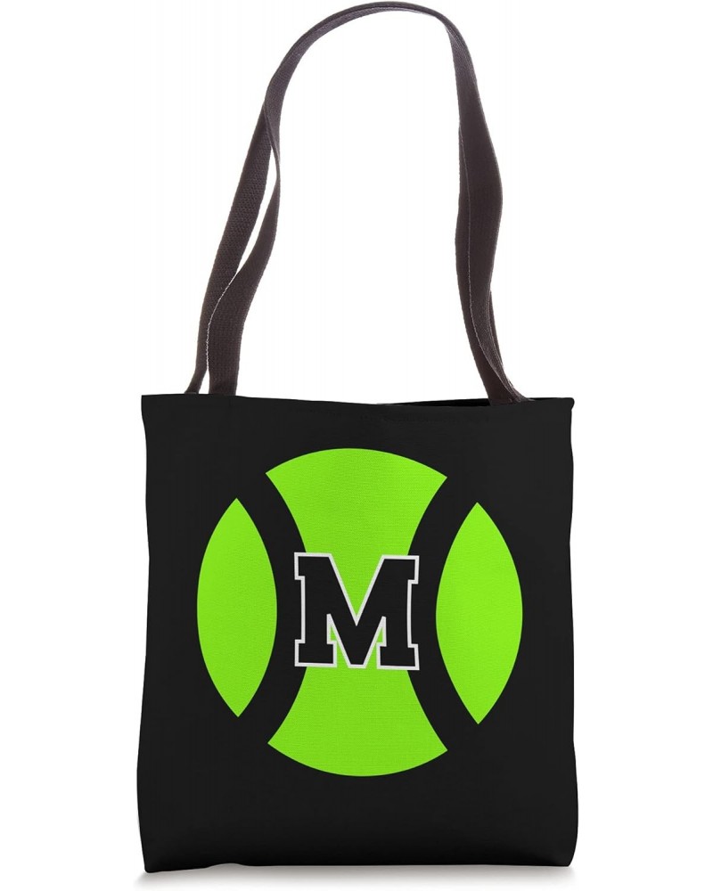 Letter Initial M Tennis Ball Monogram Tote Bag $10.06 Totes