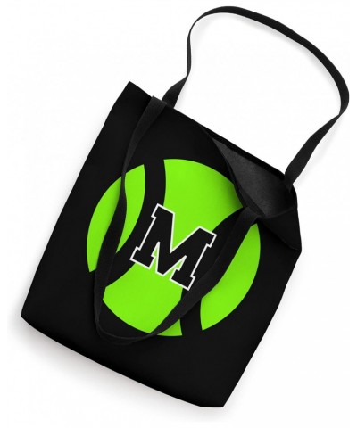 Letter Initial M Tennis Ball Monogram Tote Bag $10.06 Totes