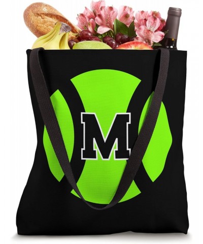 Letter Initial M Tennis Ball Monogram Tote Bag $10.06 Totes