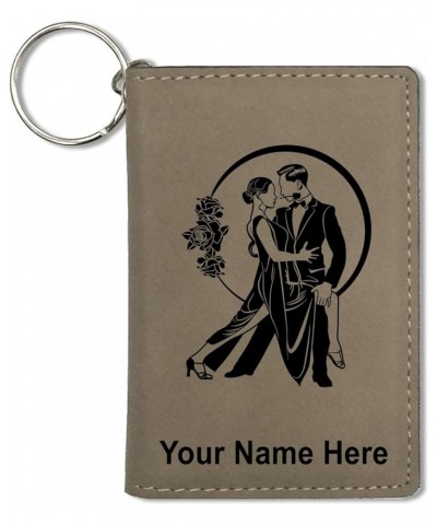 ID Holder Wallet, Tango Dancers, Personalized Engraving Included (Rustic) Light Brown $12.32 Wallets