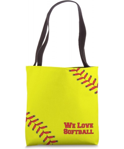 We Love Softball Tote Bag $11.76 Totes