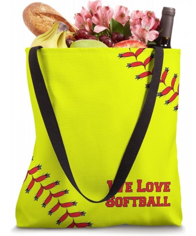 We Love Softball Tote Bag $11.76 Totes